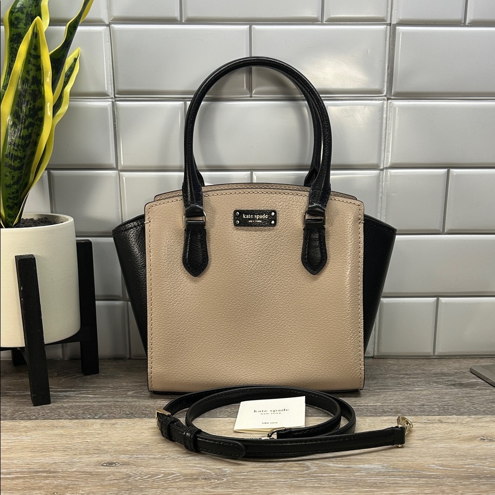 Kate Spade Black and Tan Satchel